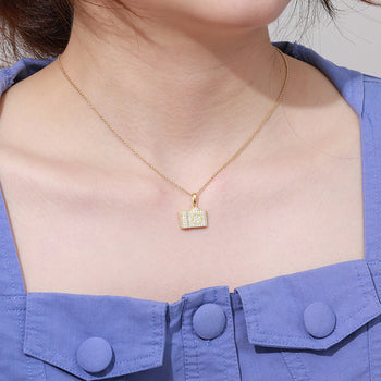 Pendentif appareil photo en moissanite et argent sterling