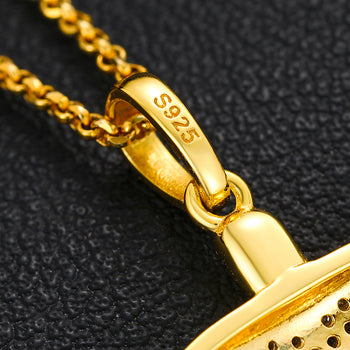 Anhänger „Christus der Erlöser“ aus Sterlingsilber mit Moissanit