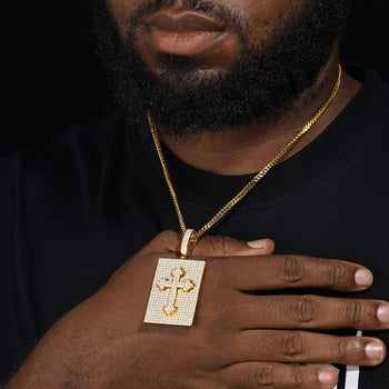 MOISSANIT-KREUZANHÄNGER AUS STERLINGSILBER