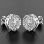 MOISSANITE CUPID STUD EARRINGS IN STERLING SILVER