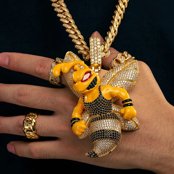 MOISSANITE CUSTOM 3D PORTAIT PENDANT IN STERLING SILVER