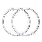 50MM MOISSANITE DAZZLING LARGE HOOP EARRINGS IN STERLING SILVER