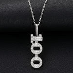 MOISSANITE DIAMOND 100 PENDANT IN STERLING SILVER