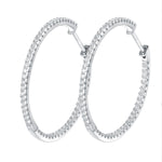 30MM BIG HOOP MOISSANITE EARRINGS IN STERLING SILVER