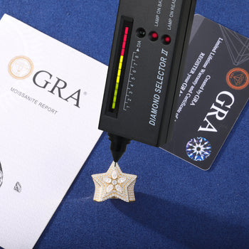 MOISSANITE DIAMOND 5 LAYER ICED OUT STAR RING