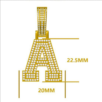 MOISSANITE DIAMOND A-Z INITIAL LETTER PENDANT IN STERLING SILVER