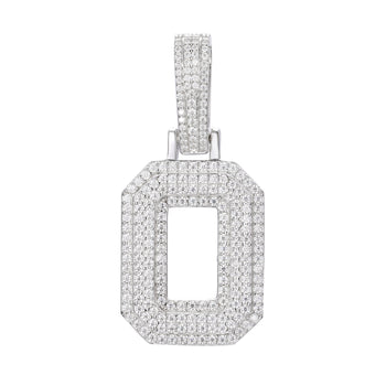 MOISSANITE DIAMOND A-Z INITIAL LETTER PENDANT IN STERLING SILVER