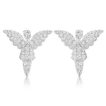 MOISSANITE DIAMOND ANGEL STUD EARRINGS IN STERLING SILVER