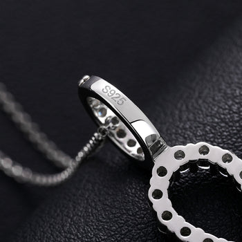 Collier pendentif croix Ankh en moissanite et diamants, en argent sterling