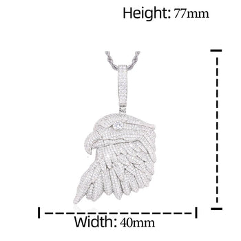 Jewelry product with specifications including moissanite, sterling silver, GRA certificate, weight, height, and width.