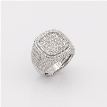 Bague de championnat en argent sterling sertie de diamants moissanite en forme de baguette