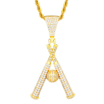 PENDENTIF CRÂNE-CROIX EN MOISANITE ET DIAMANTS 