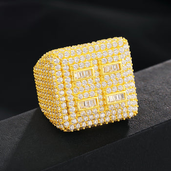 Bague de championnat en diamant moissanite et argent sterling