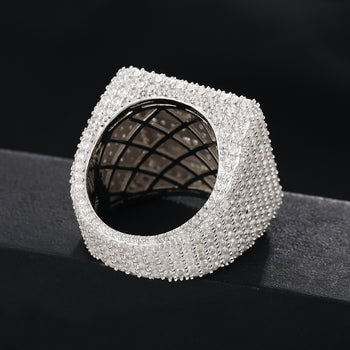 Bague de championnat en diamant moissanite et argent sterling