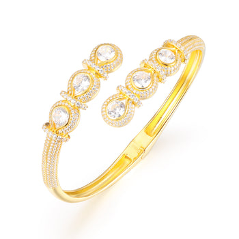 BRACELET JOINT EN ARGENT MASSIF ET MISSANITE, ORNÉ D'ÉTOILE ET DE DIAMANTS