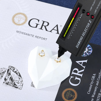 MOISSANITE DIAMOND COBRA EARRINGS IN STERLING SILVER