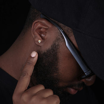 MOISSANITE DIAMOND COBRA EARRINGS IN STERLING SILVER