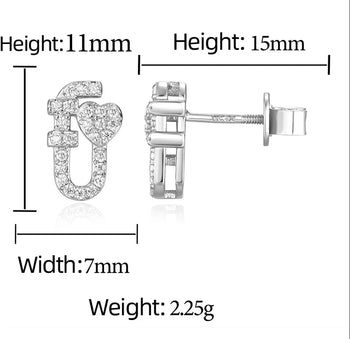 MOISSANITE DIAMOND COUPLE DROP EARRINGS IN STERLING SILVER