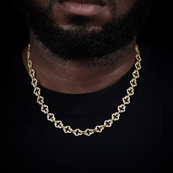 BRACELET OU COLLIER EN ARGENT MASSIF ET MOISANITE À MAILLES CROISÉES 