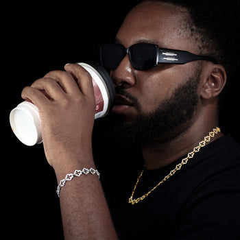 BRACELET OU COLLIER EN ARGENT MASSIF ET MOISANITE À MAILLES CROISÉES 