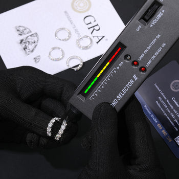 MOISSANITE DIAMOND HOOP HUGGIE EARRINGS IN STERLING SILVER - IVORY & EBONY