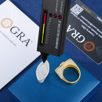 Bague œil maléfique en diamant et moissanite, en argent sterling 