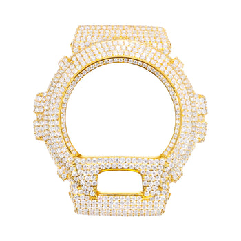 MOISSANITE DIAMOND WATCH BEZEL OR CASE IN STERLING SILVER FOR G-SHOCK DW6900