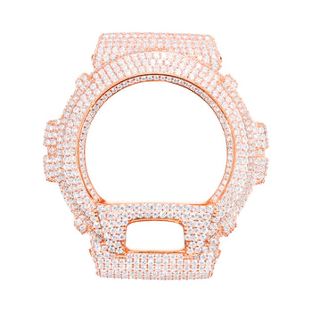 MOISSANITE DIAMOND WATCH BEZEL OR CASE IN STERLING SILVER FOR G-SHOCK DW6900