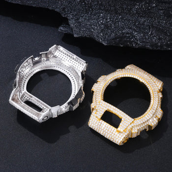MOISSANITE DIAMOND WATCH BEZEL OR CASE IN STERLING SILVER FOR G-SHOCK DW6900