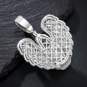 MOISSANITE DIAMOND HEAVENLY ANGEL PENDANT IN STERLING SILVER