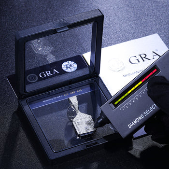 Pendentif Maison en Moissanite et Diamant en Argent Massif