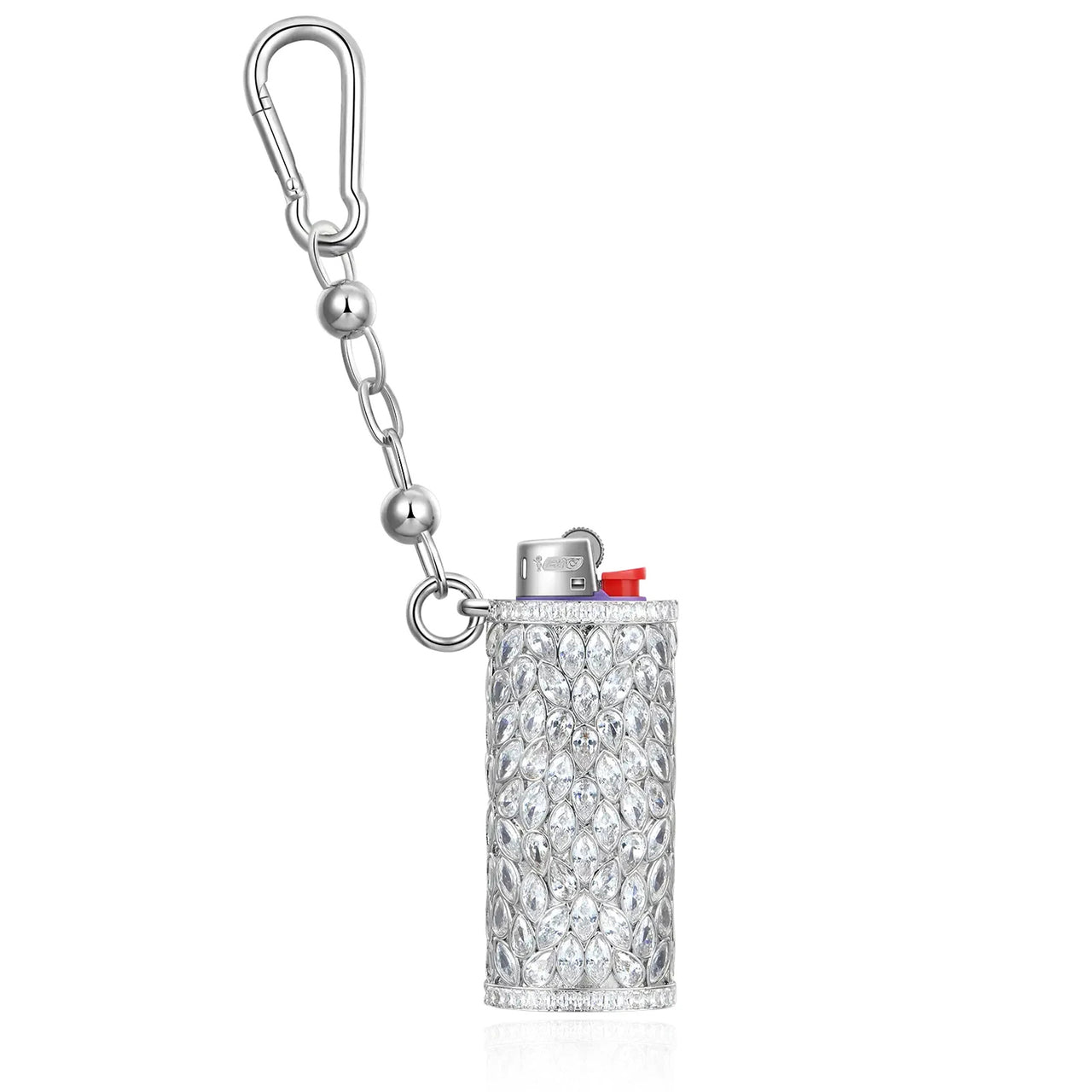 MOISSANITE DIAMOND ICED LIGHTER CASE IN STERLING SILVER