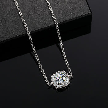 MOISSANITE DIAMOND ICED OUT CHARM BRACELET IN STERLING SILVER - IVORY & EBONY