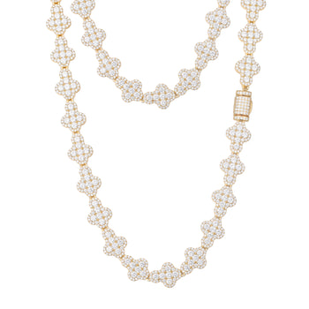 MOISSANITE DIAMOND CROSS LINK NECKLACE OR BRACELET IN STERLING SILVER - IVORY & EBONY