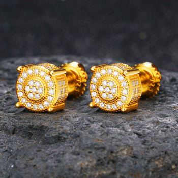 Boucles d'oreilles puces cylindriques en diamant moissanite et argent sterling