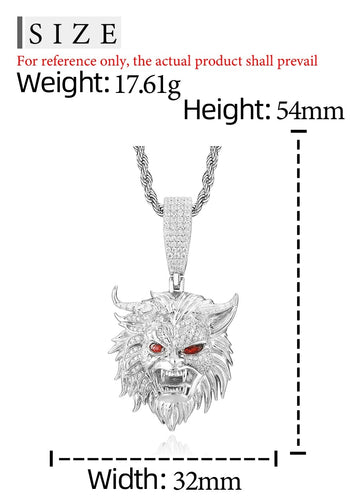 MOISSANITE DIAMOND ICED OUT DEVIL PENDANT IN STERLING SILVER