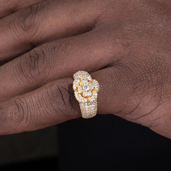 Bague de fiançailles sertie de diamants et de moissanite en argent sterling 