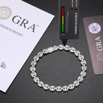 MOISSANITE DIAMOND ICED OUT GUCCI LINK CHAIN IN STERLING SILVER
