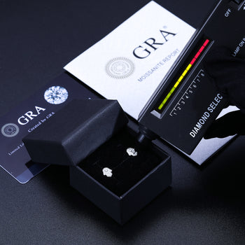 MOISSANIT-DIAMANT-HAMSA-HAND-OHRSTÖSSE AUS STERLINGSILBER