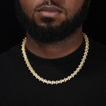 Halskette oder Armband mit Moissanit-Diamanten in Sterlingsilber 