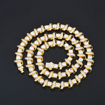 Halskette oder Armband mit Moissanit-Diamanten in Sterlingsilber 