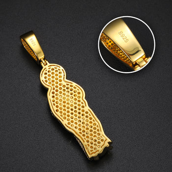 Halskette mit Anhänger „Judas der Apostel“ aus Sterlingsilber mit Moissanit-Diamanten