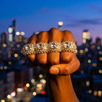 MOISSANITE DIAMOND KNUCKLE IN STERLING SILVER