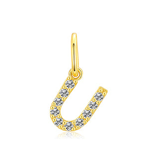 MOISSANITE DIAMOND LETTER PENDANT NECKLACE IN STERLING SILVER - IVORY & EBONY