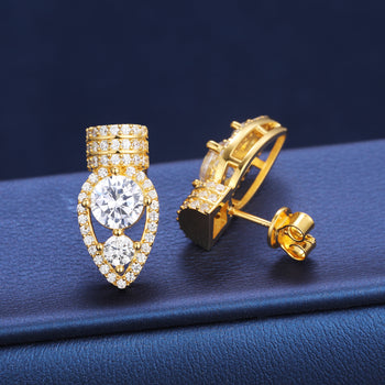 Nagelstecker mit Moissanit-Diamanten in Sterlingsilber