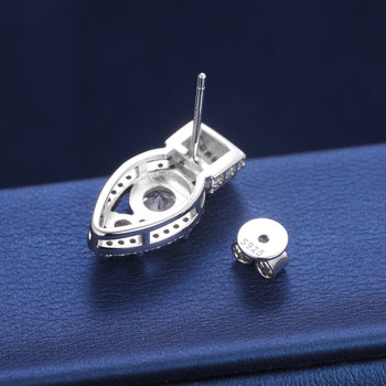 Nagelstecker mit Moissanit-Diamanten in Sterlingsilber