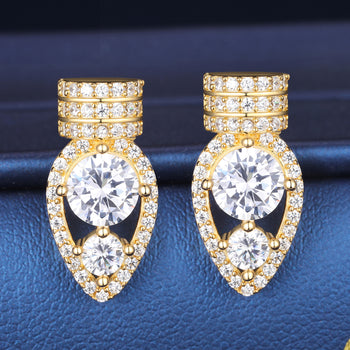 Nagelstecker mit Moissanit-Diamanten in Sterlingsilber