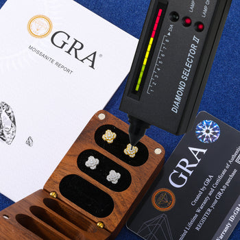 Boucles d'oreilles en moissanite et diamants, motif pétales éclatants, en argent sterling 