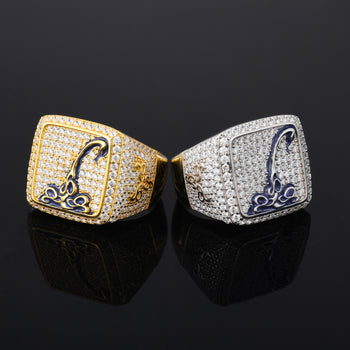 Bague Scorpion en argent sterling avec diamant et moissanite