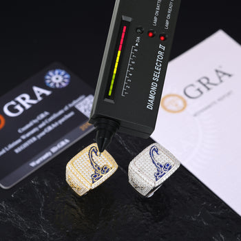 Bague Scorpion en argent sterling avec diamant et moissanite